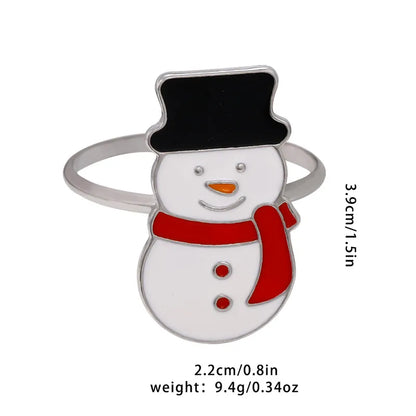 Christmas Casual Vacation Santa Claus Alloy Napkin Ring 1 Piece