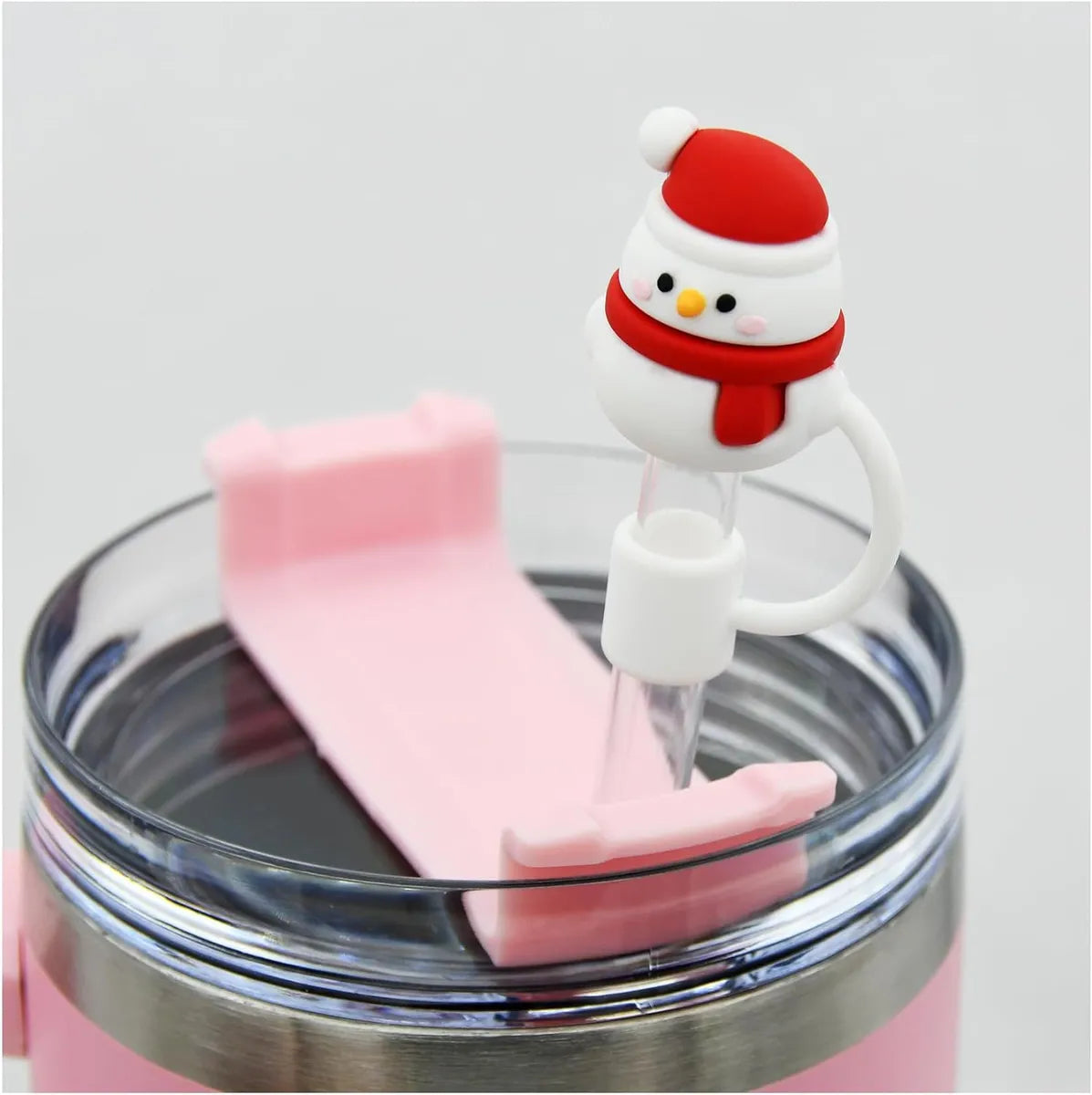 Christmas Casual Vacation Santa Claus Silica Gel Straw Decorative Cap 1 Piece 1 Set