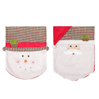 Christmas Christmas Plaid Cloth Indoor Chair Cover 1 Piece