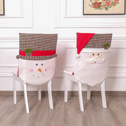 Christmas Christmas Plaid Cloth Indoor Chair Cover 1 Piece