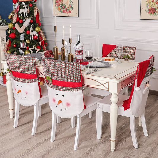 Christmas Christmas Plaid Cloth Indoor Chair Cover 1 Piece