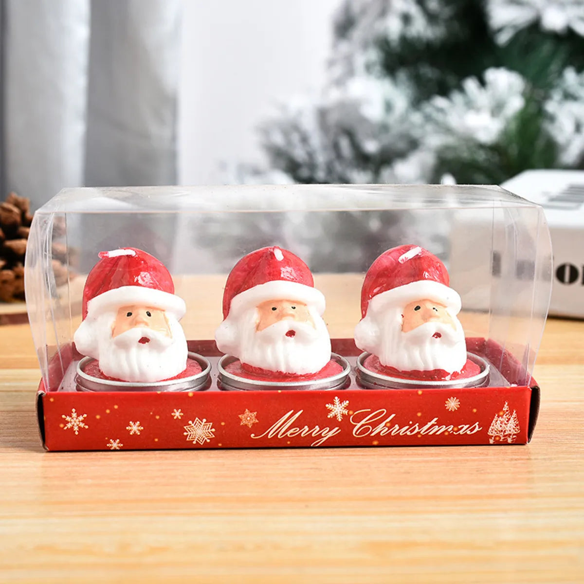 Christmas Christmas Tree Santa Claus Snowman Paraffin Party Candle