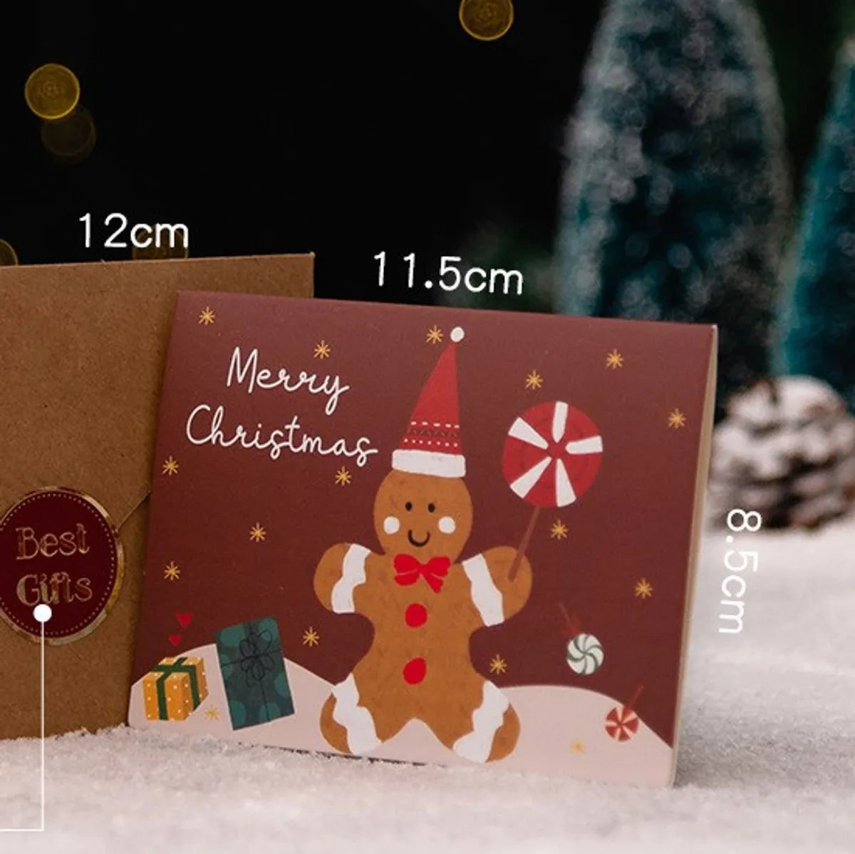 Christmas Christmas Tree Snowman Paper Party Card