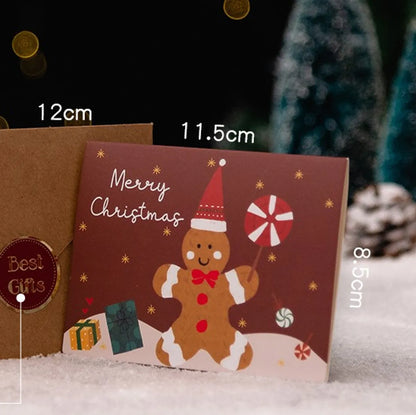 Christmas Christmas Tree Snowman Paper Party Card