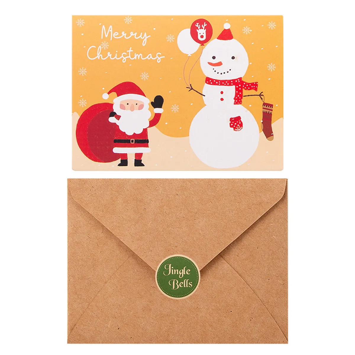 Christmas Christmas Tree Snowman Paper Party Card