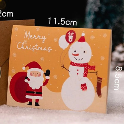 Christmas Christmas Tree Snowman Paper Party Card