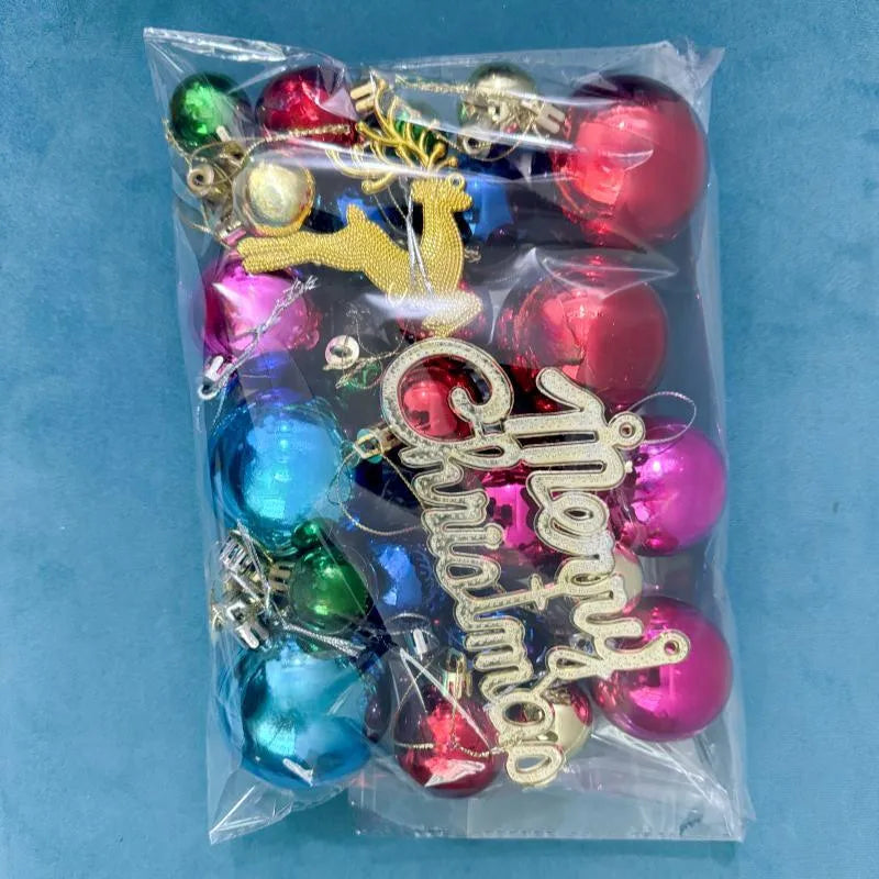 Christmas Classic Style Bulb Plastic Party Festival Hanging Ornaments