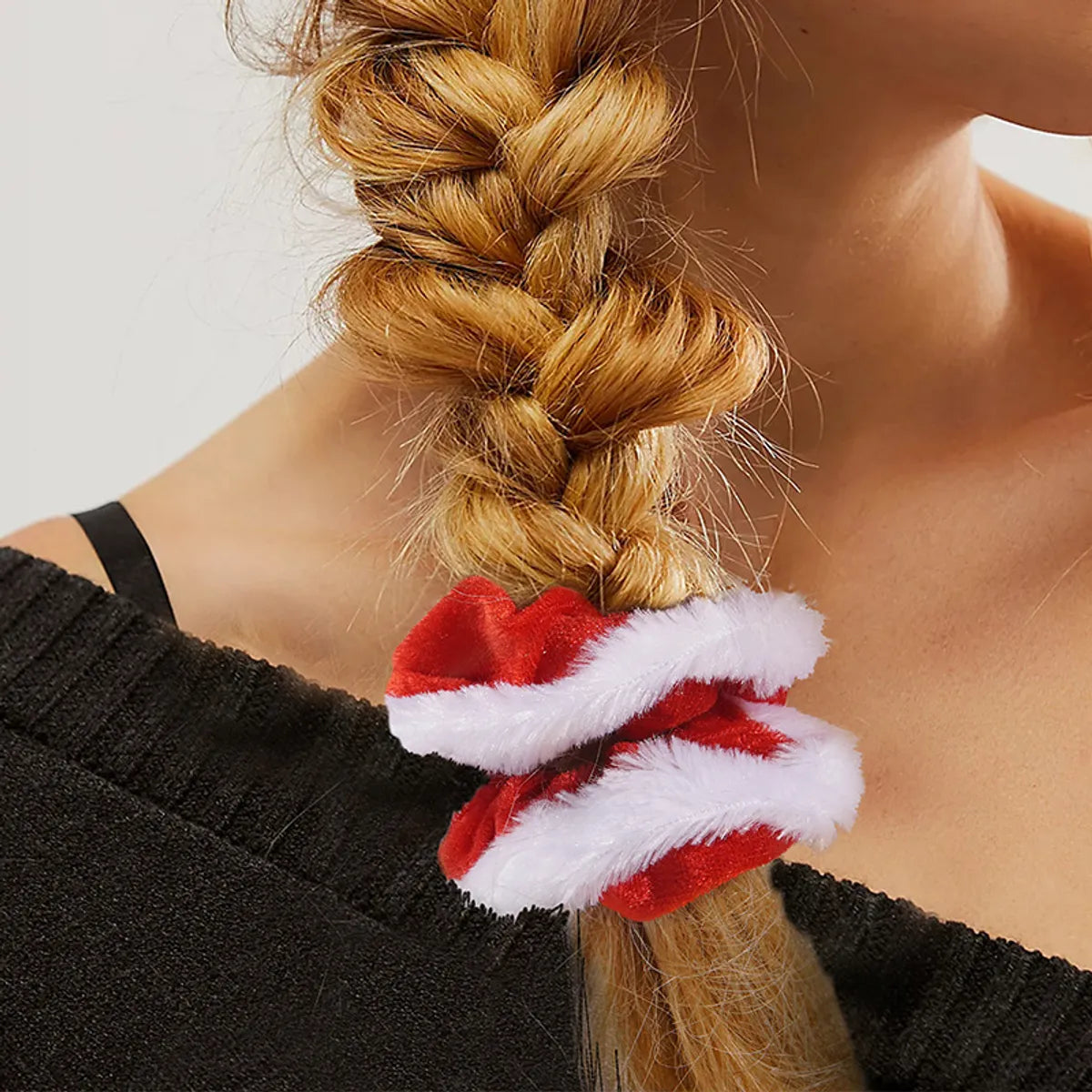 Women'S Christmas Classic Style Streetwear Bow Knot Flannel Hair Tie