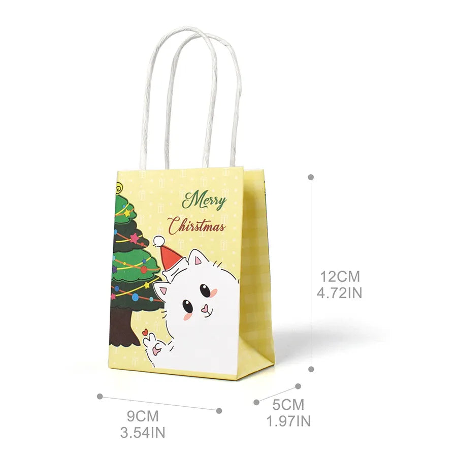 Christmas Cute Animal Cartoon Paper Party Birthday Gift Wrapping Supplies Gift Bags