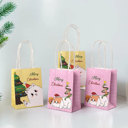 Christmas Cute Animal Cartoon Paper Party Birthday Gift Wrapping Supplies Gift Bags