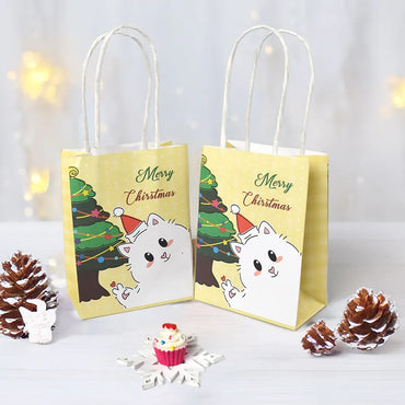 Christmas Cute Animal Cartoon Paper Party Birthday Gift Wrapping Supplies Gift Bags