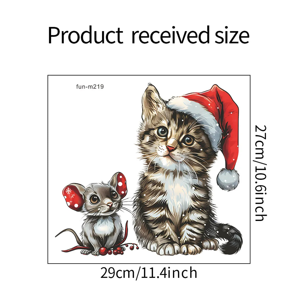 Christmas Cute Animal Cat Mouse PVC