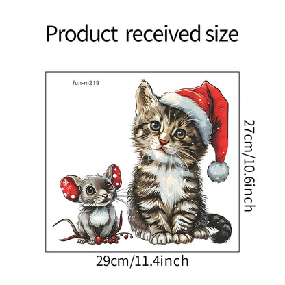 Christmas Cute Animal Cat Mouse PVC