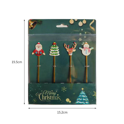 Christmas Cute Cartoon 304 Stainless Steel Spoon Fruit Fork 1 Piece 1 Set