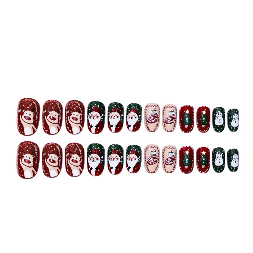 Christmas Cute Cartoon ABS Press-On Nails 1 Set