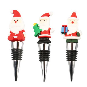 Christmas Cute Cartoon Pvc Aluminium Alloy Wine Stopper 1 Piece