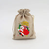 Christmas Cute Cartoon Snowman Elk Imitation Linen Party Gift Bags