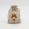 Christmas Cute Cartoon Snowman Elk Imitation Linen Party Gift Bags