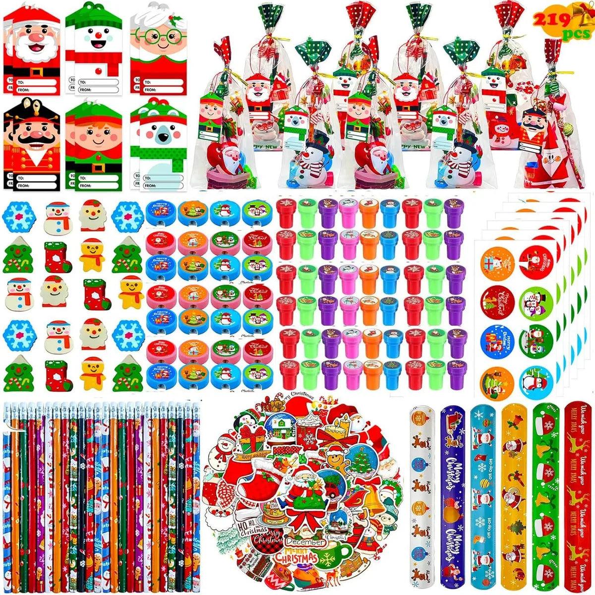 Christmas Cute Christmas House Christmas Tree Santa Claus Mixed Materials Class Christmas Learning