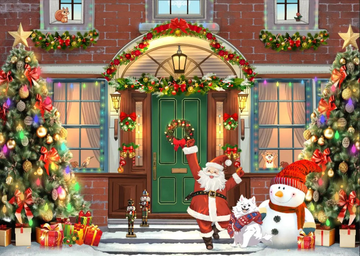 Christmas Cute Christmas House Christmas Tree Santa Claus