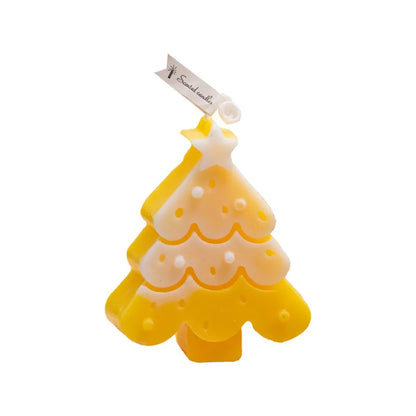 Christmas Cute Christmas Tree Gingerbread Paraffin Indoor Party Festival Candle