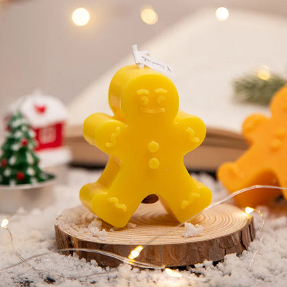 Christmas Cute Christmas Tree Gingerbread Paraffin Indoor Party Festival Candle