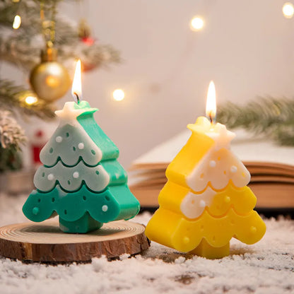 Christmas Cute Christmas Tree Gingerbread Paraffin Indoor Party Festival Candle