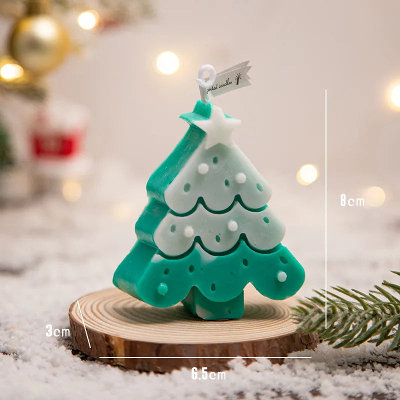 Christmas Cute Christmas Tree Gingerbread Paraffin Indoor Party Festival Candle