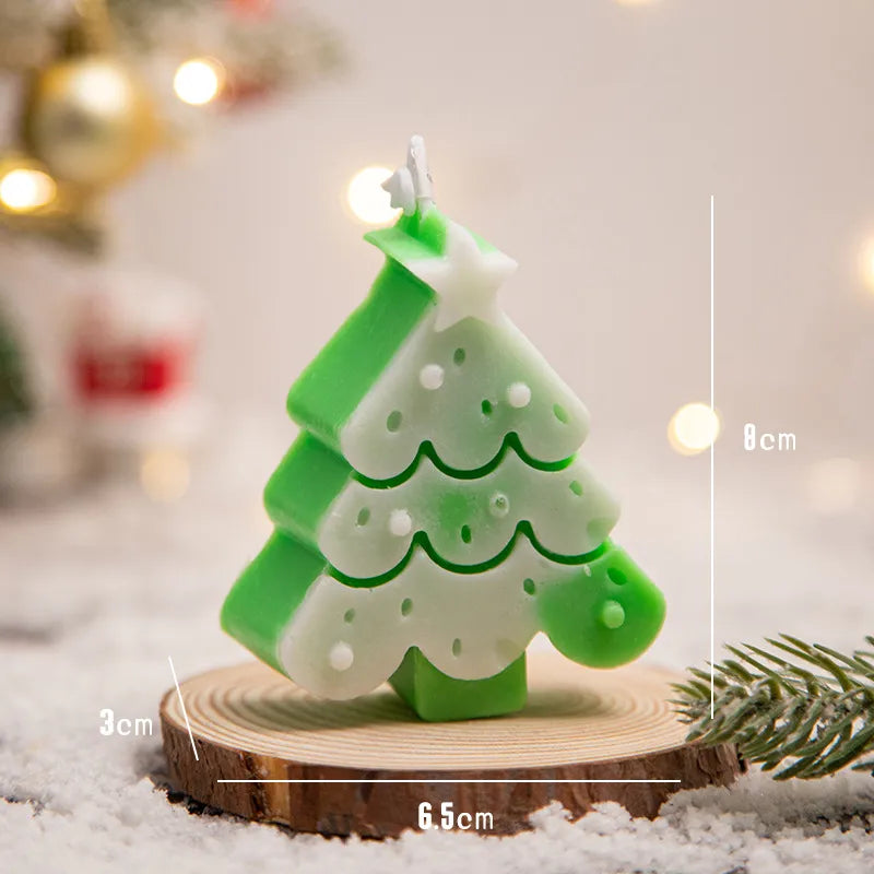 Christmas Cute Christmas Tree Gingerbread Paraffin Indoor Party Festival Candle