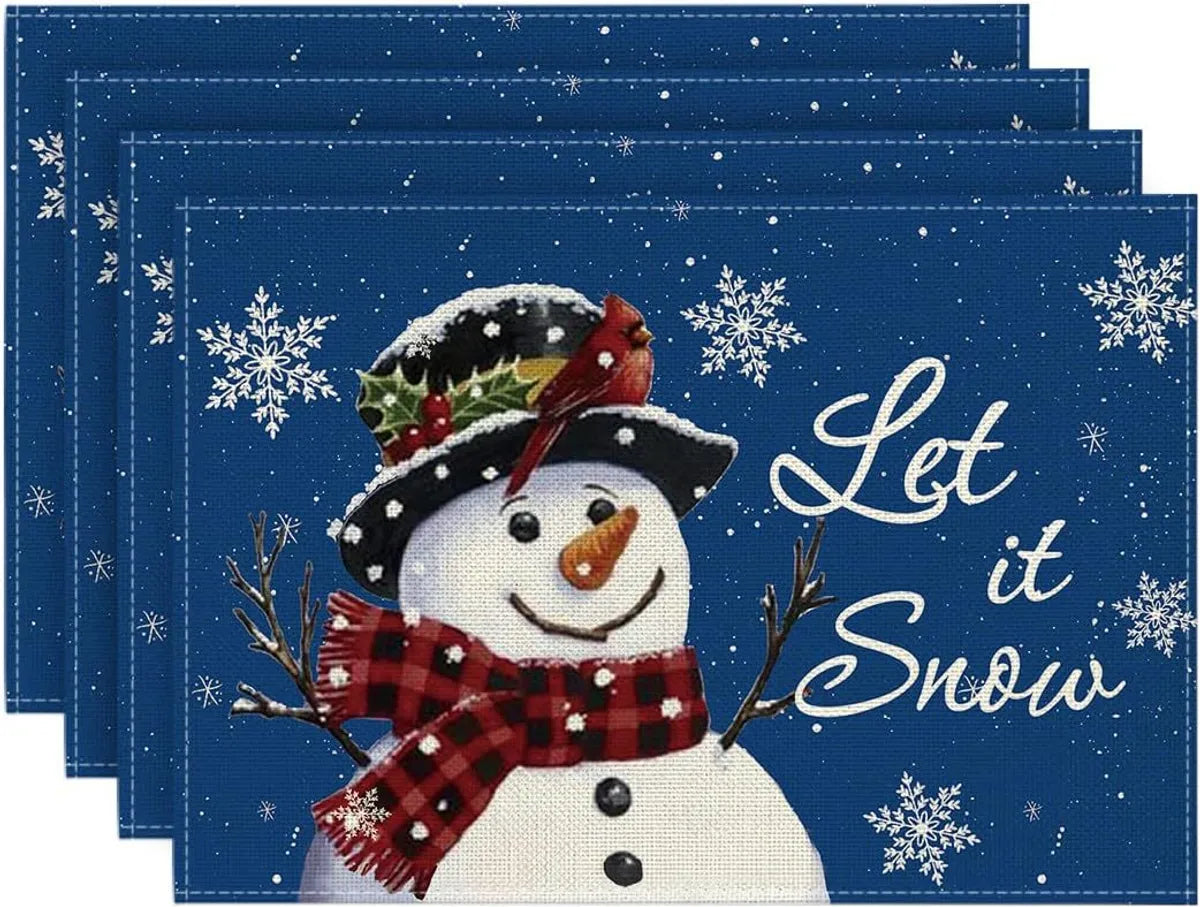 Christmas Cute Christmas Tree Letter Snowman Polyester