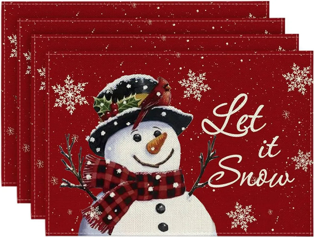 Christmas Cute Christmas Tree Letter Snowman Polyester