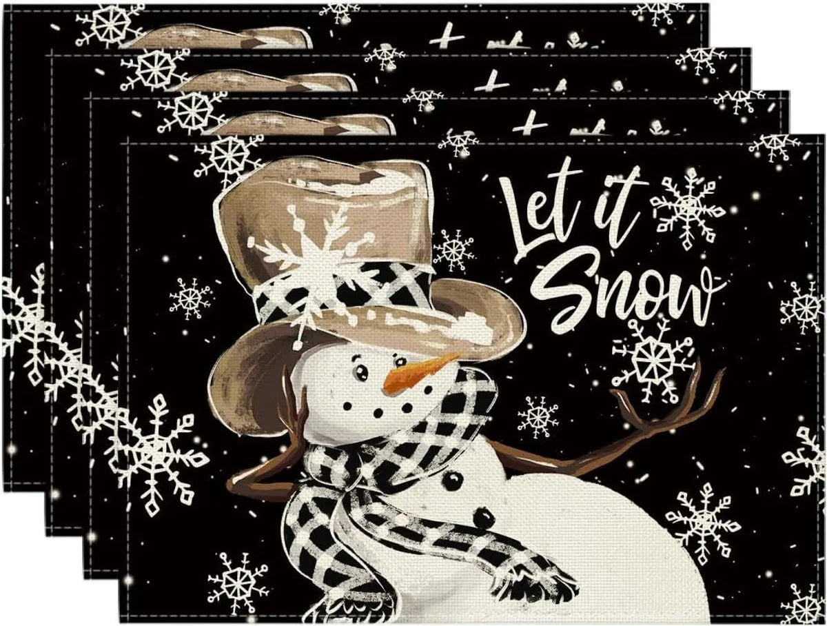 Christmas Cute Christmas Tree Letter Snowman Polyester