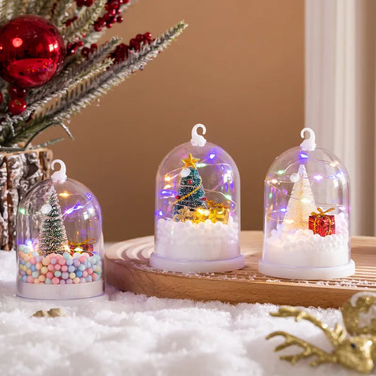 Christmas Cute Christmas Tree Plastic Home Party Night Lights