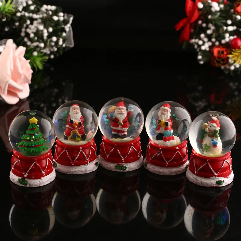 Christmas Cute Christmas Tree Santa Claus Glass Ornaments