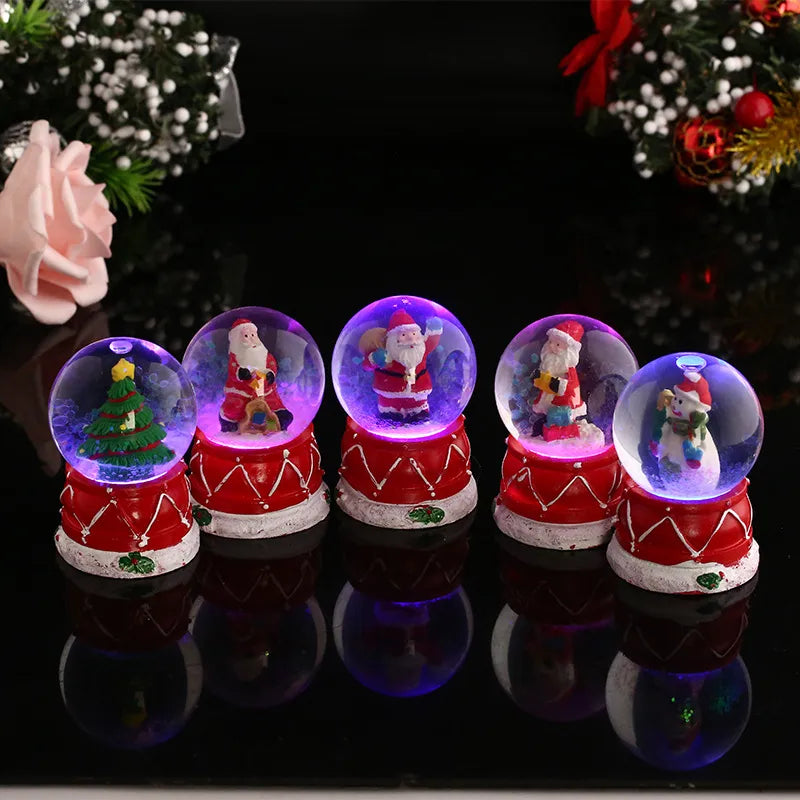 Christmas Cute Christmas Tree Santa Claus Glass Ornaments