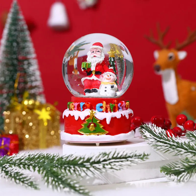 Christmas Cute Christmas Tree Santa Claus Glass Ornaments