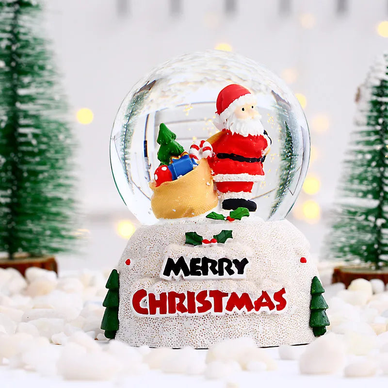 Christmas Cute Christmas Tree Santa Claus Glass Ornaments