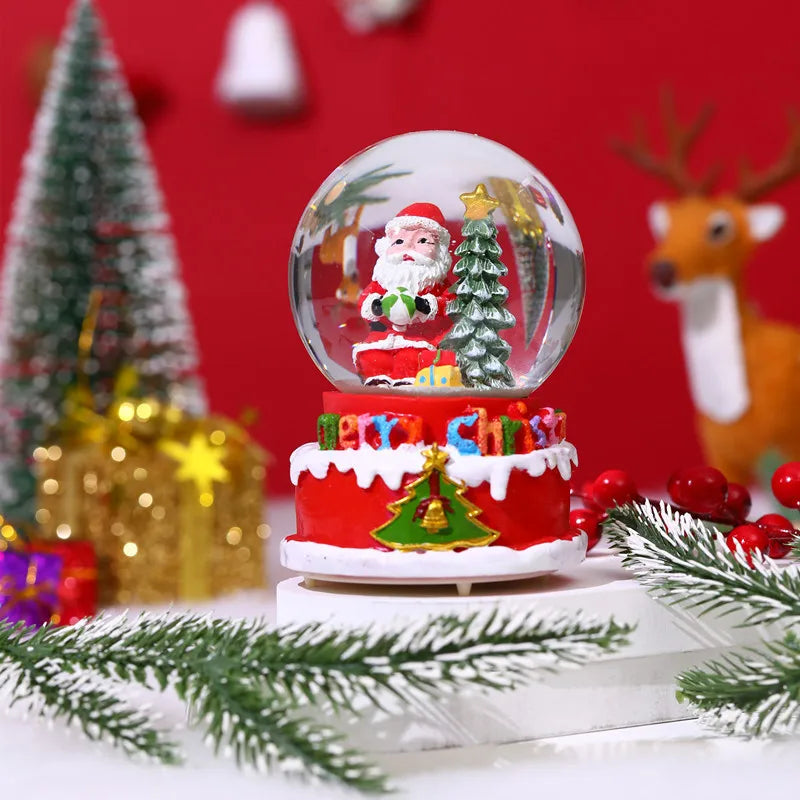 Christmas Cute Christmas Tree Santa Claus Glass Ornaments