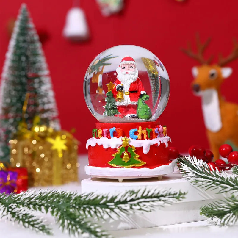 Christmas Cute Christmas Tree Santa Claus Glass Ornaments