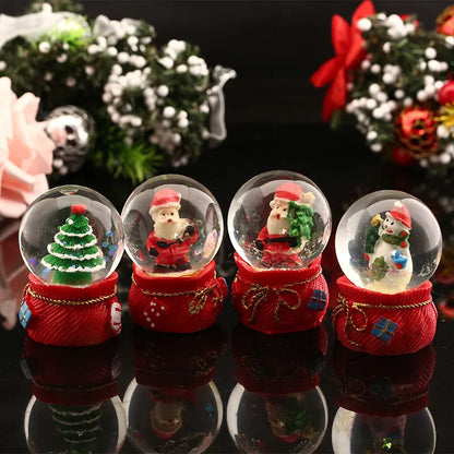 Christmas Cute Christmas Tree Santa Claus Glass Ornaments