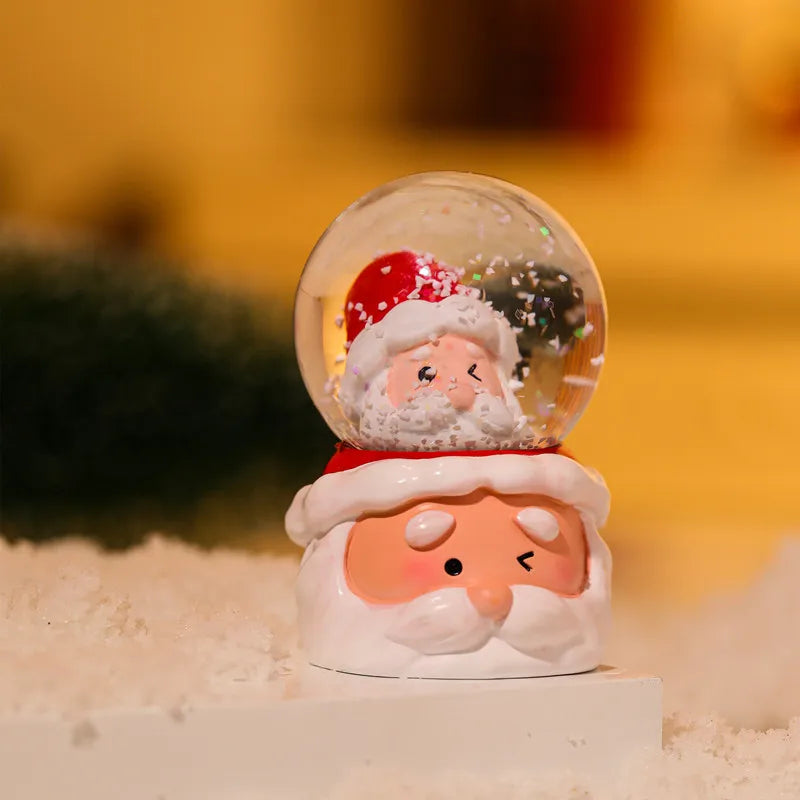 Christmas Cute Christmas Tree Santa Claus Glass Ornaments