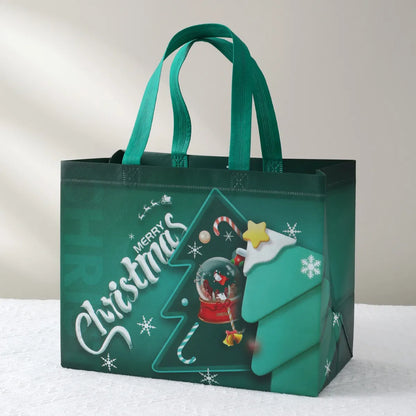 Christmas Cute Christmas Tree Santa Claus Letter Nonwoven Party Festival Gift Bags