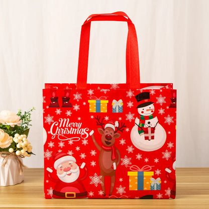 Christmas Cute Christmas Tree Santa Claus Letter Nonwoven Party Festival Gift Bags