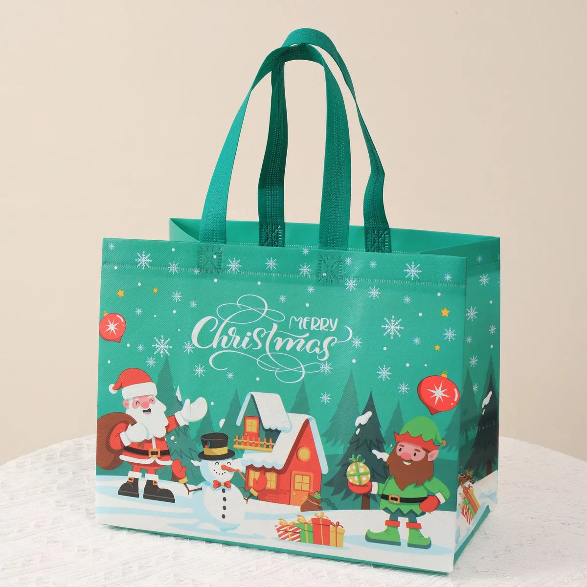 Christmas Cute Christmas Tree Santa Claus Letter Nonwoven Party Festival Gift Bags