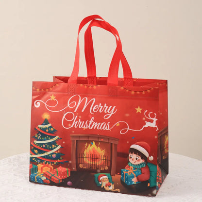 Christmas Cute Christmas Tree Santa Claus Letter Nonwoven Party Festival Gift Bags