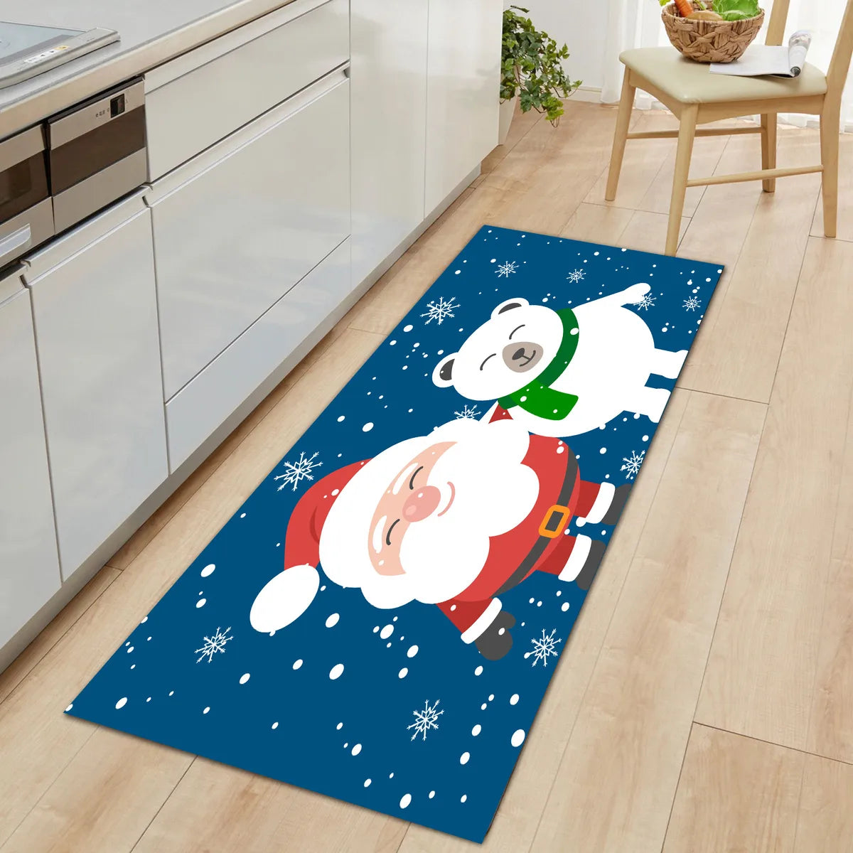 Christmas Cute Christmas Tree Santa Claus Snowman Flannel Fabric