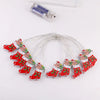 Christmas Cute Christmas Tree Santa Claus Wrought Iron Indoor Party Festival String Lights