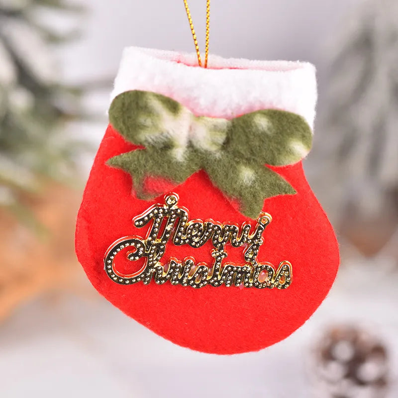 Christmas Cute Christmas Tree Snowflake Nonwoven Party Festival Hanging Ornaments