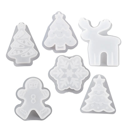 Christmas Cute Christmas Tree Snowflake Silica Gel Kitchen Molds Bakeware 1 Piece