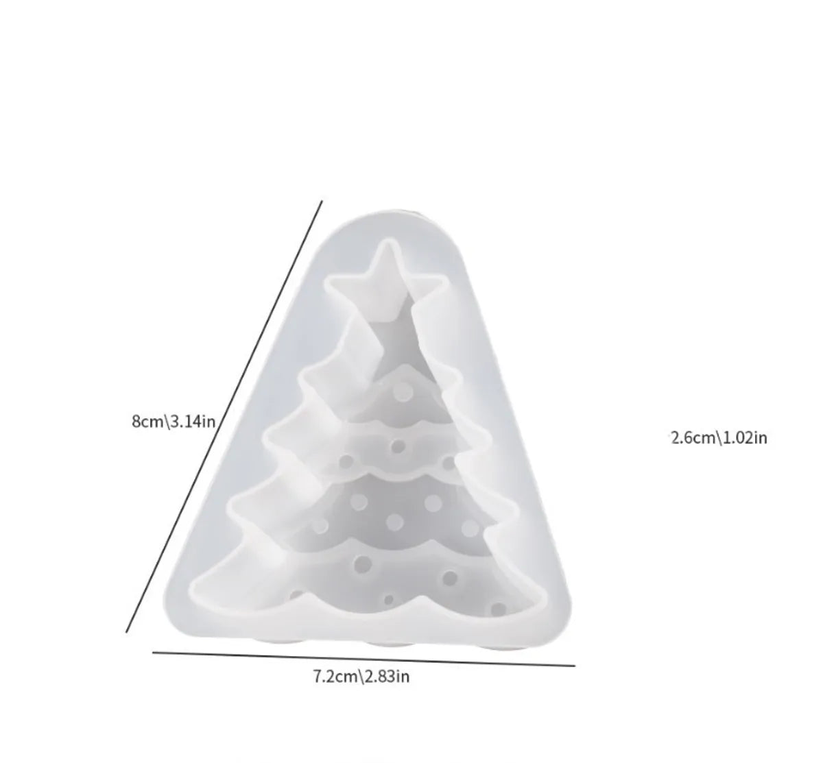 Christmas Cute Christmas Tree Snowflake Silica Gel Kitchen Molds Bakeware 1 Piece